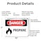Signmission Propane Danger Sign, Aluminum, 10in W x 7in L, 2PK OS-2PACK-DS-A-710-L-1537 - alternate 3